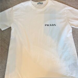 Prada Classic White Short Sleeve Tee
